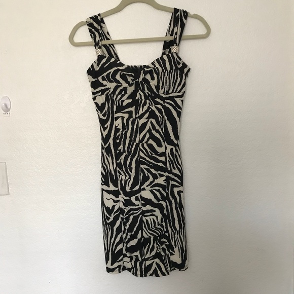 zebra bodycon dress